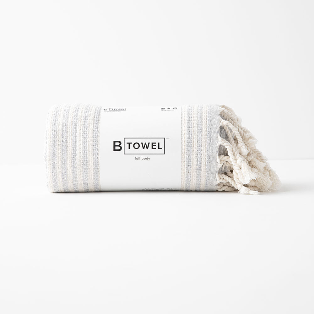 Stone Grey - Full Body Turkish Towel on a white background