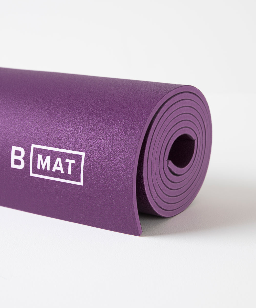 B Yoga - Strong 6mm yoga mat in deep purple