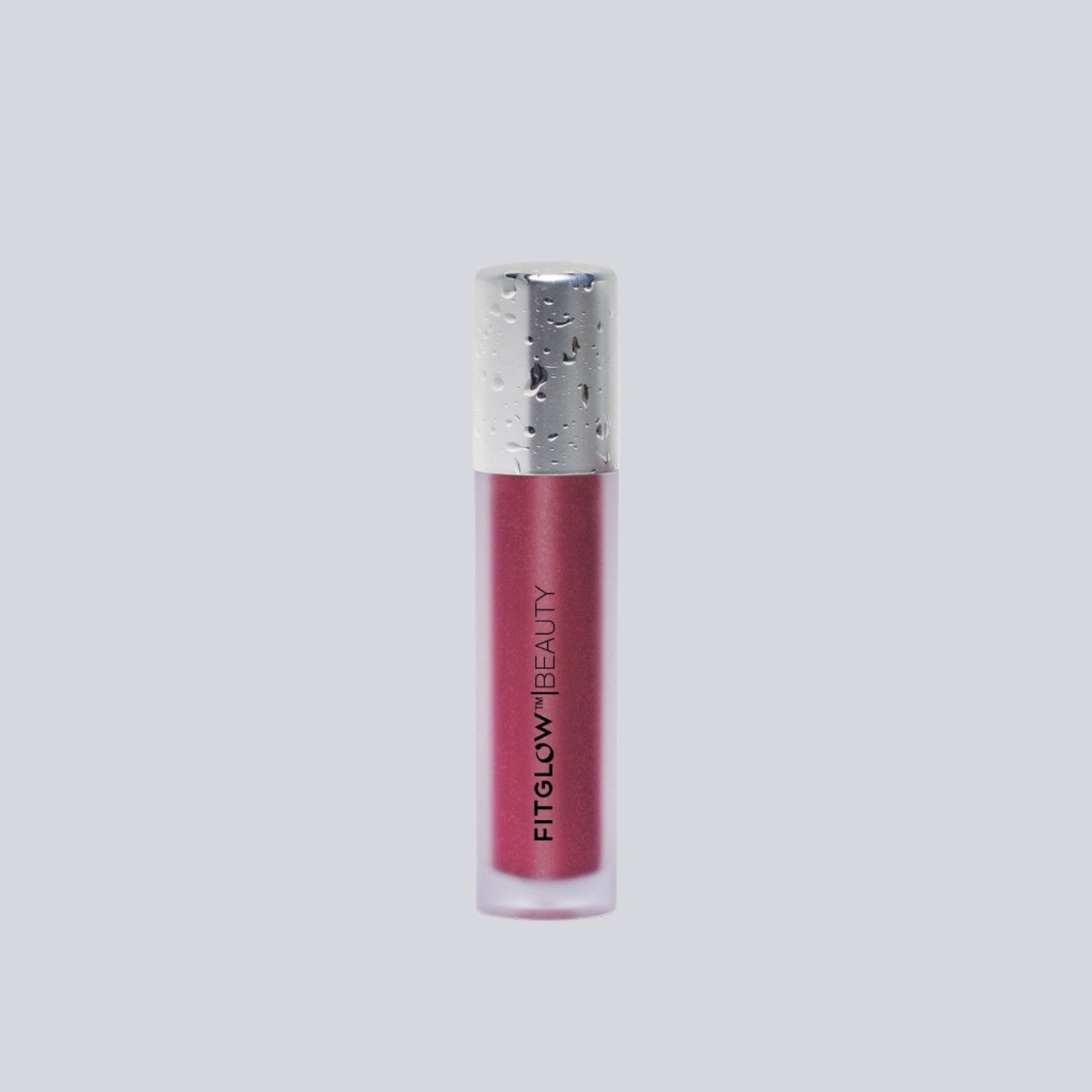 FitGlow Lip Serum - Bloom - sheer berry shine colour with white background