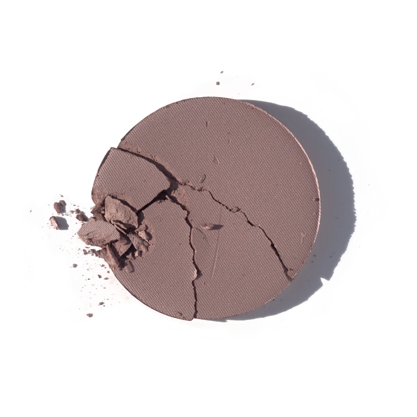 Violet Taupe - Muted Mauve - multi use pressed shadow + blush colour - broken palette displayed on a white background.