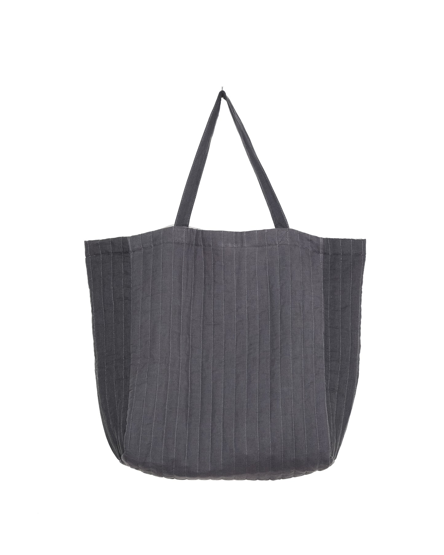 
                  
                    Charcoal ESME oversized quilted tote - photographed on a white background 
                  
                