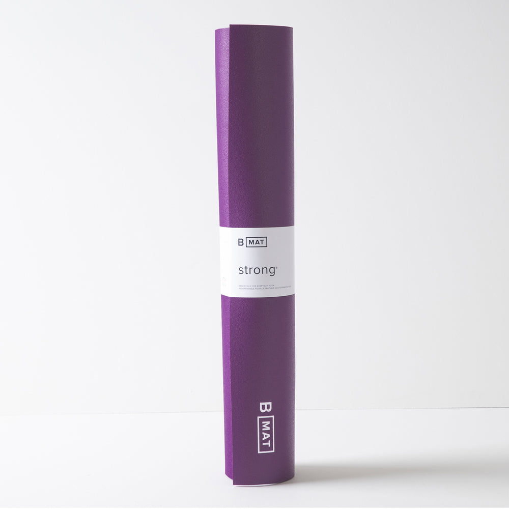 B Yoga - Strong 6mm yoga mat in deep purple