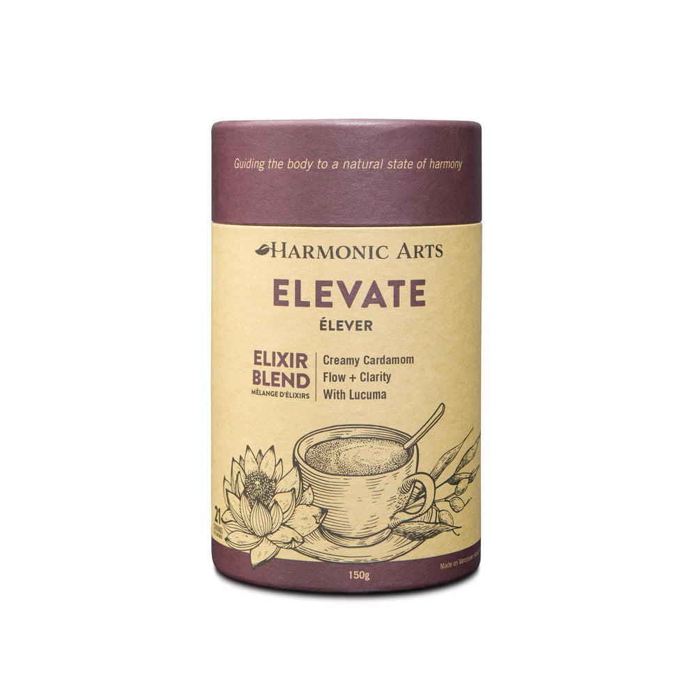 Harmonic Arts - Elevate Elixir - canister of elixir powder to make into a healing and balancing tea