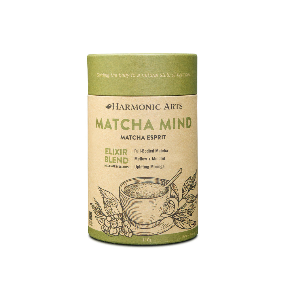 Harmonic Arts - Matcha Mind Elixir - canister of elixir powder to make into a healing and balancing tea