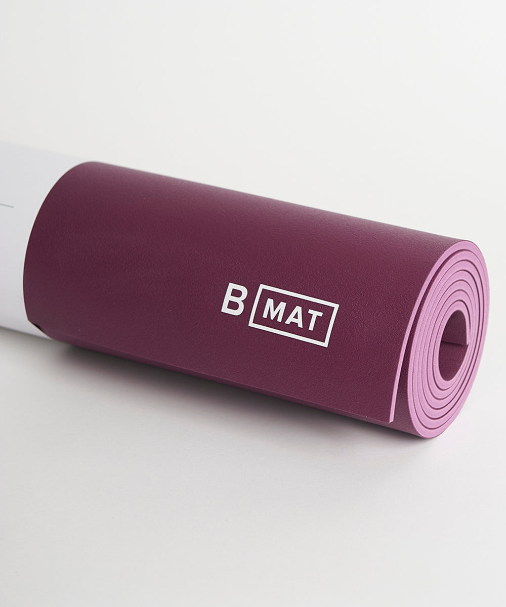 
                  
                    B Yoga - Strong 6mm yoga mat in beetroot colour
                  
                
