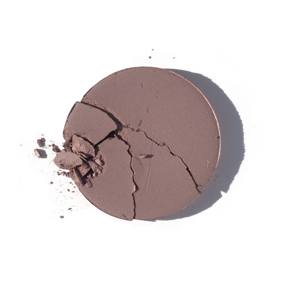 
                  
                    Violet Taupe - Muted Mauve - multi use pressed shadow + blush colour - broken palette displayed on a white background. 
                  
                
